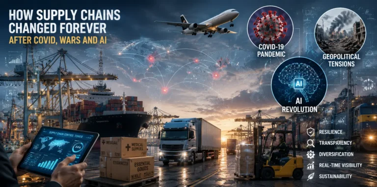 Global container shipping, AI and geopolitical tensions reshape modern supply chains.
