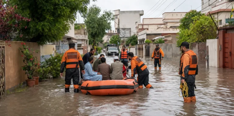 Rescue Teams Evacuate 120 People as Flooding Hits Peshawar
