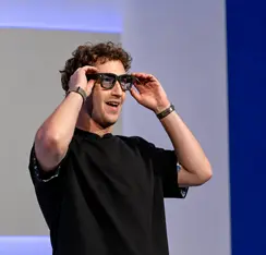Meta Ray-Ban Display AI glasses worn by Mark Zuckerberg